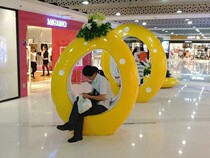 FRP seat Sculpture Mall creative leisure seat ornaments FRP landscape sculpture Custom