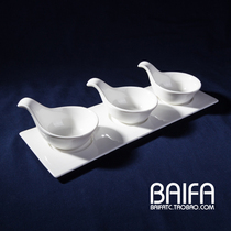Pure white ceramic sauces dish dish bowl pudding bowl baking bowl dessert bowl caviar dish small dipping sauce dish