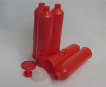 Red glue cylinder glass glue silicone cylinder UV syringe dispensing needle cartridge 6 ounces 8 ounces 12 ounces