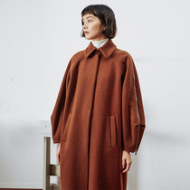 Q7 Literary vintage wool coat chic zipper sleeve long coat 1528