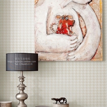 Aijia non-woven Nordic simple new Chinese three-dimensional relief thousand bird grid wallpaper living room bedroom study wallpaper