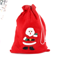 Christmas ornament Christmas gift bag gift bag Santa Claus backpack non-woven pasted flower bag
