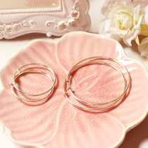 Super special Korean silver large circle circle invisible ear clip No ear pierced ear clip spring earrings fake stud earrings earrings