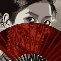 Yuxin Zhenpin custom kendo turban hand wipe Tenugui (Demon painting Girl)