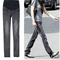  Pregnant womens jeans fashion maternity clothes spring 2021 large size belly pants thin pregnant womens pants spring and autumn long pants