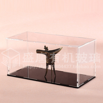 Take a picture of the default splicing acrylic transparent display box plexiglass plate processing custom-made black base