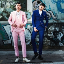 Han edition of the three-piece suit themed wedding dress men photography and write true clothing hosting stage dress