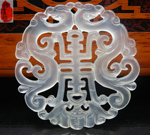 Natural Jade double-sided hollow double-Dragon jade pendant mens and womens antique Dragon Jade Jade Jade Jewelry necklace jade pendant