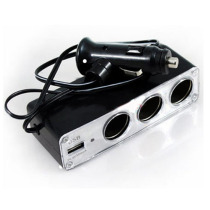 Car one-to-three cigarette lighter points three car charger usb charger data cable universal socket multi-function