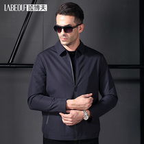 LaBov mens lapel jacket business and cotton thickening middle-aged mens civil servant business casual jacket