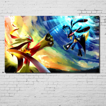 Pokemon 2 Pikachu Geng Ghost Super Dream Miao Frog Seed Xiaozhi Poster Animation Peripheral Wall Sticker