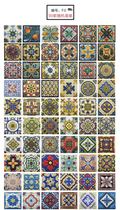  Spanish 10CM small flower tiles Blue and white porcelain ethnic style wall tiles Floor tiles mixed single promotional offers