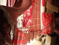 I have an August pulp fruit ~~ English country romantic style handmade patchwork curtains private custom