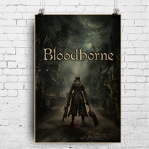 Bloodborne bloodborne Internet cafe decoration painting retro kraft paper printed 40*60cm game poster