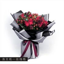 Gift flower wrapping paper Paper Rock paper Literary fresh silk grid Bouquet wrapping paper Paper package flower paper flower shop