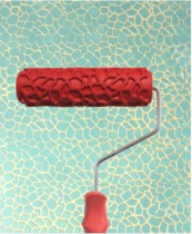 7 inch liquid wallpaper brush wall printing roller Diatom mud embossing roller tool liquid wallpaper roller 327T