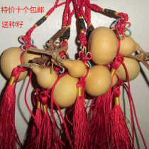 Hand twine natural hanging rope small gourd Wen playing technique Chinese knot gourd car bag pendant to send seed