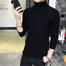 Winter Korean version of tight male soil high collar long collar knitted sweater youth autumn winter old long neck bottom sweater sweater