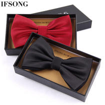 Foral black high school student bow tie male groom wedding red best man British Korean wedding Brother Group bow
