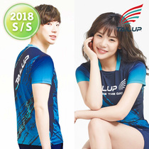 2018 new South Korea imported TAILUP badminton suit sports quick-drying sweat-absorbing mens and womens short-sleeved team uniform T-shirt 9
