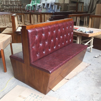 Creative cafe table and chair solid wood deck sofa Western restaurant milk tea shop table and chair dessert shop table and chair combination