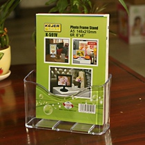Advanced single grid A5 leaflet rack acrylic desktop information display color page rack transparent single page catalog rack 153