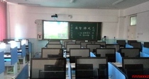 Teaching all-in-one projector Electronic whiteboard two-in-one push-pull combination green board blackboard Multimedia classroom