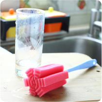 Cup brush with handle Sponge Cup brush simple and durable cleaning Cup washing brush extended Cup cleaning brush milk bottle brush