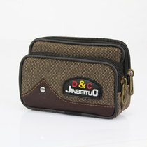 Multi-function mobile phone running bag men wear belt mobile phone bag outdoor casual canvas small bag Korean tide