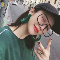 ing sun glasses women fashion sunglasses tide men big frame retro sunglasses ulzzang box glasses UV protection