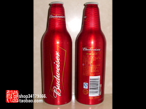 (Beer peripheral souvenirs)Budweiser beer old 355ml red aluminum bottle(empty bottle)