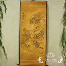 New antique calligraphy and painting Chinese painting hand-painted landscape painting Middle School painting office living room decoration painting has been mounted