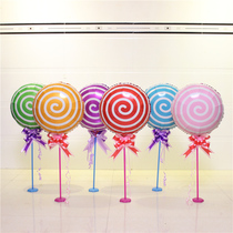 One year wedding birthday decoration party dress up new round candy lollipop balloon table floating