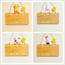 New kindergarten class door number listed creative European home decoration wooden personality wall hanging blank customization