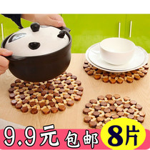 Household placemat insulation mat thickened round table mat coaster kitchen tableware pot mat anti-scalding bowl mat