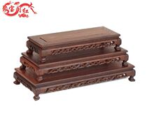 Redwood carving crafts ornaments base chicken wings solid wood strange stone bonsai bottle holder Buddha statue of wealth wooden support