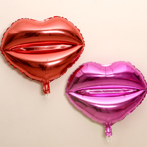 Sexy red lips lips aluminum film balloon New Year Valentines Day decoration Anniversary Birthday party Shop celebration Bar