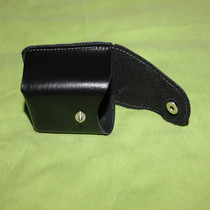 Folding old flower mirror glasses case portable leather bagging wearing belt waist bag containing box