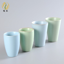 Ru kiln water Cup ceramic tea cup household drinking water cup office tea set cup pure color simple thickening