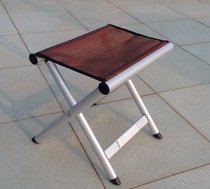 Folding stool Aluminum alloy leisure stool Fishing stool barbecue Maza outdoor equipment small bench brown medium size spot