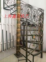 Shanghai Iron Art Swivel Stairs Armrest Au Style Stairway Guardrails Villa Guard Rail Iron Art Stairs