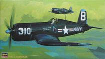 Hasegawa assembled aircraft model 09125 1 48 American F4U4 pirate carrier fighter