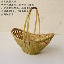 Handmade small bamboo basket cute mini portable basket storage basket bamboo weaving products small bamboo basket farmhouse