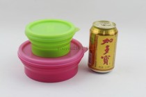 Japanese silica gel folding bowl food grade going out to carry round bowls refrigerated oven microwave oven applicable