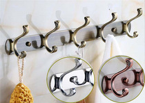 Stainless steel row hook door rear hanger free punching clothes hook bathroom wall hook clothing store fitting room clothes hook