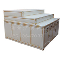 White new Buddhist niche solid wood Buddhist niche multi-layer ladder Buddhist cabinet camphor wood Buddhist temple design