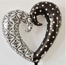 anagram american import timeless love blue black lace aluminum film hook for aluminum foil wedding celebration balloon