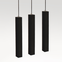 led chandelier creative personality restaurant bar 3 head rectangular single head Bar Cafe square column Black Lamp