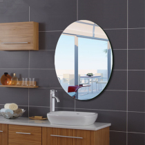 Bathroom mirror wall paste oval toilet bathroom mirror Bathroom mirror Wall paste makeup mirror European style