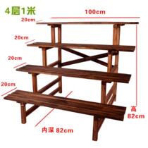 Wooden storage trapezoidal small bookshelf floor ladder multi-layer functional fancy shelf Nordic log decoration